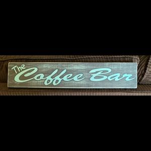 Coffee Bar Wooden Sign